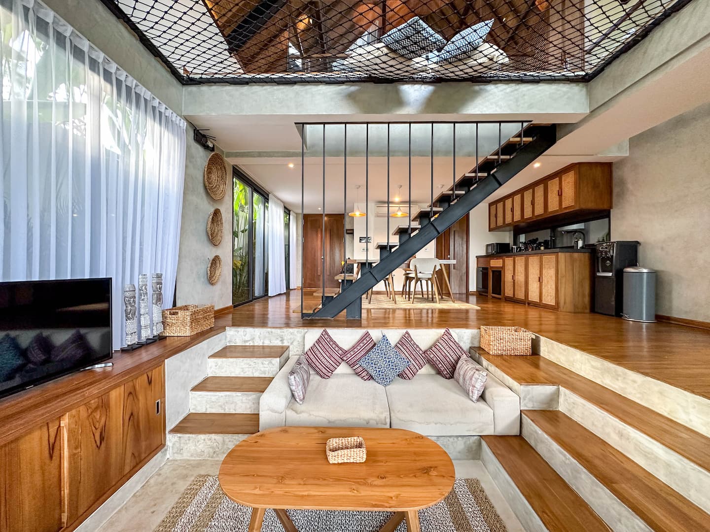 Full living space with stair and mezzanine